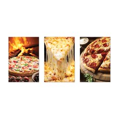 Kit 3 Placas Decorativas Pizza Pizzaria Comida - 0054ktpl - comprar online