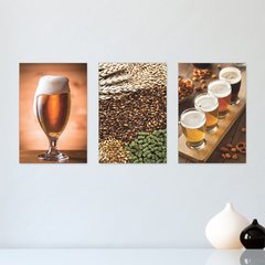 Kit 3 Placas Decorativas Cerveja Beer Bebidas - 0058ktpl