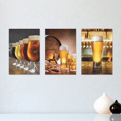 Kit 3 Placas Decorativas Cerveja Beer Bebidas - 0059ktpl