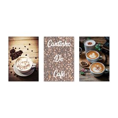 Kit 3 Placas Decorativas Café Coffee Cantinho do Café Casa Sala - 0061ktpl - comprar online