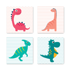 Kit 4 Placas Decorativas Dino Dinossauros Astronauta Infantil - 0066ktpl4 - comprar online