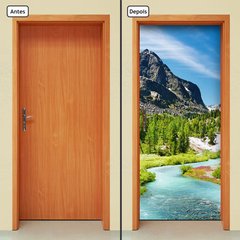 Adesivo Decorativo de Porta - Montanha - Natureza - 006cnpt - comprar online