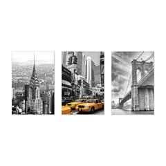 Kit 3 Placas Decorativas Nova Iorque New York Estados Unidos Mundo Casa Quarto Sala - 0070ktpl - comprar online