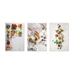 Kit 3 Placas Decorativas Cozinha Utensílios de Cozinha Temperos Casa Restaurante - 0074ktpl - comprar online