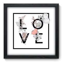 Quadro Decorativo com Moldura - Love - 007qnr