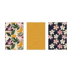 Kit 3 Placas Decorativas Floral Flores Abstrato Casa Quarto Sala - 0083ktpl - comprar online