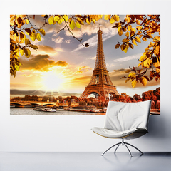 Adesivo de Parede Torre Eiffel França Mundo Painel Sala Escritório Quarto - 0085pad - Allodi