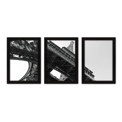Kit Com 3 Quadros - Torre Eiffel Paris França - 008kq02p - comprar online