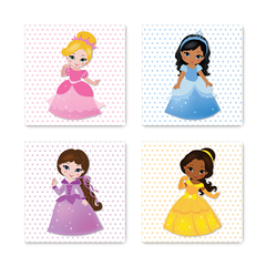 Kit 4 Placas Decorativas Princesas Infantil - 0090ktpl4 - comprar online