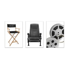 Kit 3 Placas Decorativas Cinema Cine Filme Casa Quarto Sala - 0103ktpl - comprar online