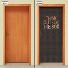 Adesivo Decorativo de Porta - Pense fora da caixa - 010cnpt - comprar online