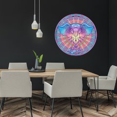 Adesivo Decorativo de Parede - Elefante - Mandala com 60cm - Sala - 011ir
