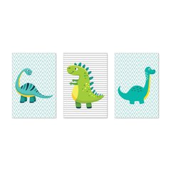 Kit 3 Placas Decorativas Dinossauros Dino Infantil Bebe Quarto Menino Menina - 0120ktpl - comprar online