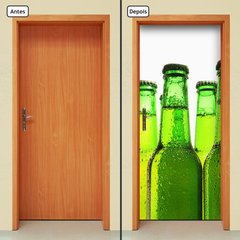 Adesivo Decorativo de Porta - Garrafas de Cerveja - 013cnpt - comprar online
