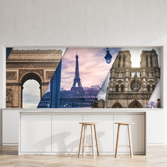 Painel Adesivo Paris França Torre Eiffel Mundo Sala - 0169pdt