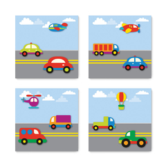 Kit 4 Placas Decorativas Carros Infantil - 0171ktpl4 - comprar online