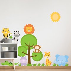 Adesivo de Parede Infantil - Safari - Quarto - Bebê - Menino - Menina - 018ir