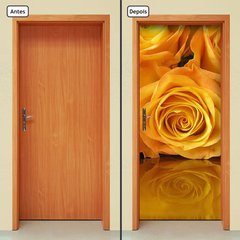 Adesivo Decorativo de Porta - Rosa Amarela - 018cnpt - comprar online