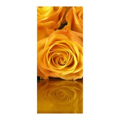 Adesivo Decorativo de Porta - Rosa Amarela - 018cnpt na internet