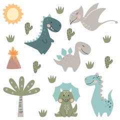 Adesivo de Parede Infantil - Dinossauros - Quarto - Bebê - Menino - Menina - 019ir - comprar online
