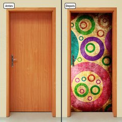 Adesivo Decorativo de Porta - Círculos Abstratos - 020cnpt - comprar online