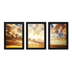 Kit Com 3 Quadros - Nuvens Céu Paisagem - 021kq02p - comprar online