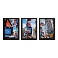 Kit Com 3 Quadros - New York Urbano Times - 027kq02p - comprar online