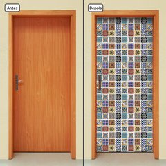 Adesivo Decorativo de Porta - Ladrilho Hidráulico - 027cnpt - comprar online