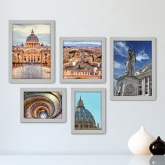 Kit Com 5 Quadros Decorativos - Vaticano Basílica de São Pedro - 035kq01 - comprar online