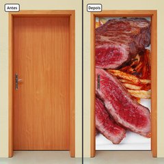 Adesivo Decorativo de Porta - Carne - Churrasco - 041cnpt - comprar online