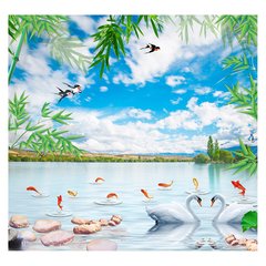 Papel de Parede Paisagem Lago Natureza Sala Painel Adesivo - 041pc - comprar online