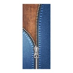 Adesivo Decorativo de Porta - Zíper - Jeans - 046cnpt na internet