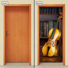 Adesivo Decorativo de Porta - Música - Violoncelo - 059cnpt - comprar online