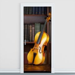 Adesivo Decorativo de Porta - Música - Violoncelo - 059cnpt