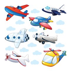 Adesivo de Parede Infantil Aviação Avião Quarto Criança - 061ir - comprar online