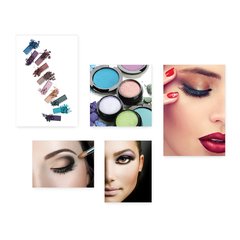 Kit 5 Placas Decorativas - Salão de Beleza Maquiagem Casa Quarto Sala - 062ktpl5 - comprar online