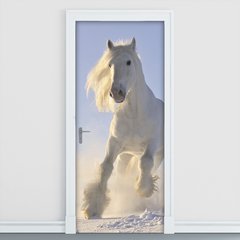 Adesivo Decorativo de Porta - Cavalo Branco - 067cnpt