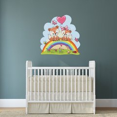 Adesivo de Parede Infantil Raposa Namorada Quarto Bebe - 074ir