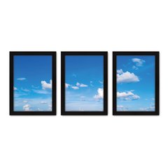 Kit Com 3 Quadros - Céu Nuvens Paisagem - 075kq02p - comprar online