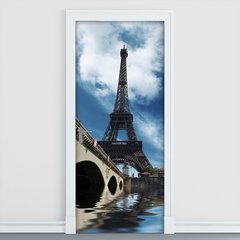 Adesivo Decorativo de Porta - Torre Eiffel - Paris - 082cnpt