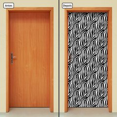 Adesivo Decorativo de Porta - Pele de Zebra - 086cnpt - comprar online