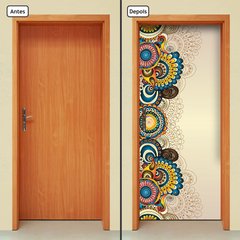 Adesivo Decorativo de Porta - Flores - 098cnpt - comprar online
