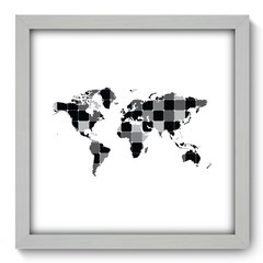 Quadro Decorativo com Moldura - Mapa Mundi - 098qnd - comprar online