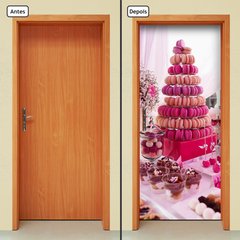 Adesivo Decorativo de Porta - Bolo de Macarons - 1009cnpt - comprar online