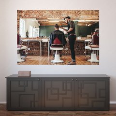 Painel Adesivo de Parede - Barbearia - Barber Shop - 1009pn