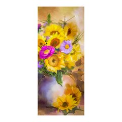 Adesivo Decorativo de Porta - Pintura - Flores - 1011cnpt na internet