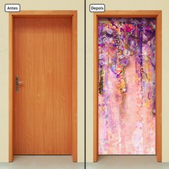 Adesivo Decorativo de Porta - Pintura - Flores - 1012cnpt - comprar online