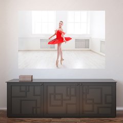 Painel Adesivo de Parede - Bailarina - Ballet - 1018pn