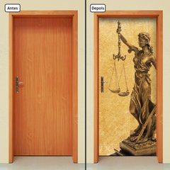 Adesivo Decorativo de Porta - Estatua Da Justiça - Direito - 1020cnpt - comprar online