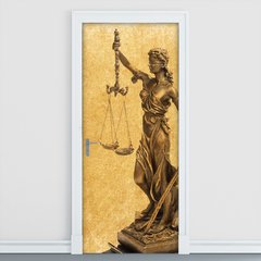 Adesivo Decorativo de Porta - Estatua Da Justiça - Direito - 1020cnpt